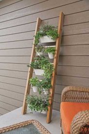Antique Ladder Hanging Planter Image